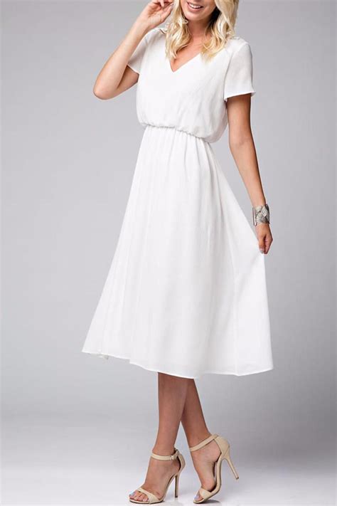 white midi dress